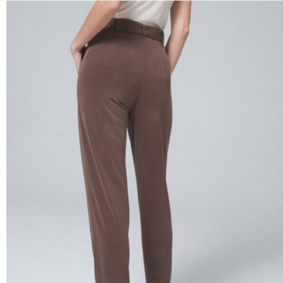 White House Black Market Jersey Pant Brown NEW size Large - Picture 6 of 6